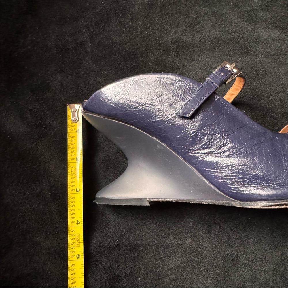 Miista ALDITH navy blue mules pumps cut out subversive designer sculpted - Picture 14 of 16